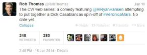 Rob Thomas tweet