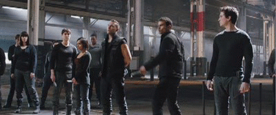 Shailene Woodley and Theo James in Divergent trailer GIF